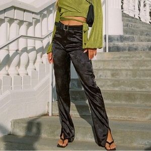 Lioness St Germain Satin Pants Black